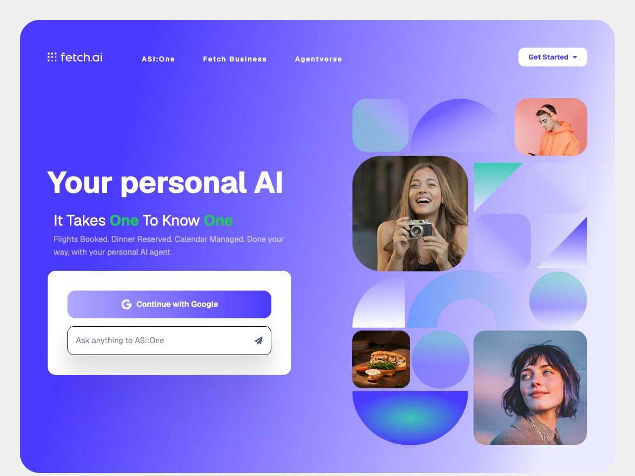 AEVs by Fetch.ai homepage screenshot