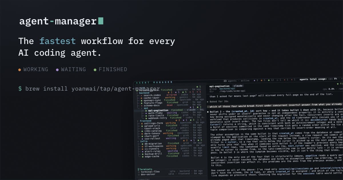 agent-manager homepage screenshot
