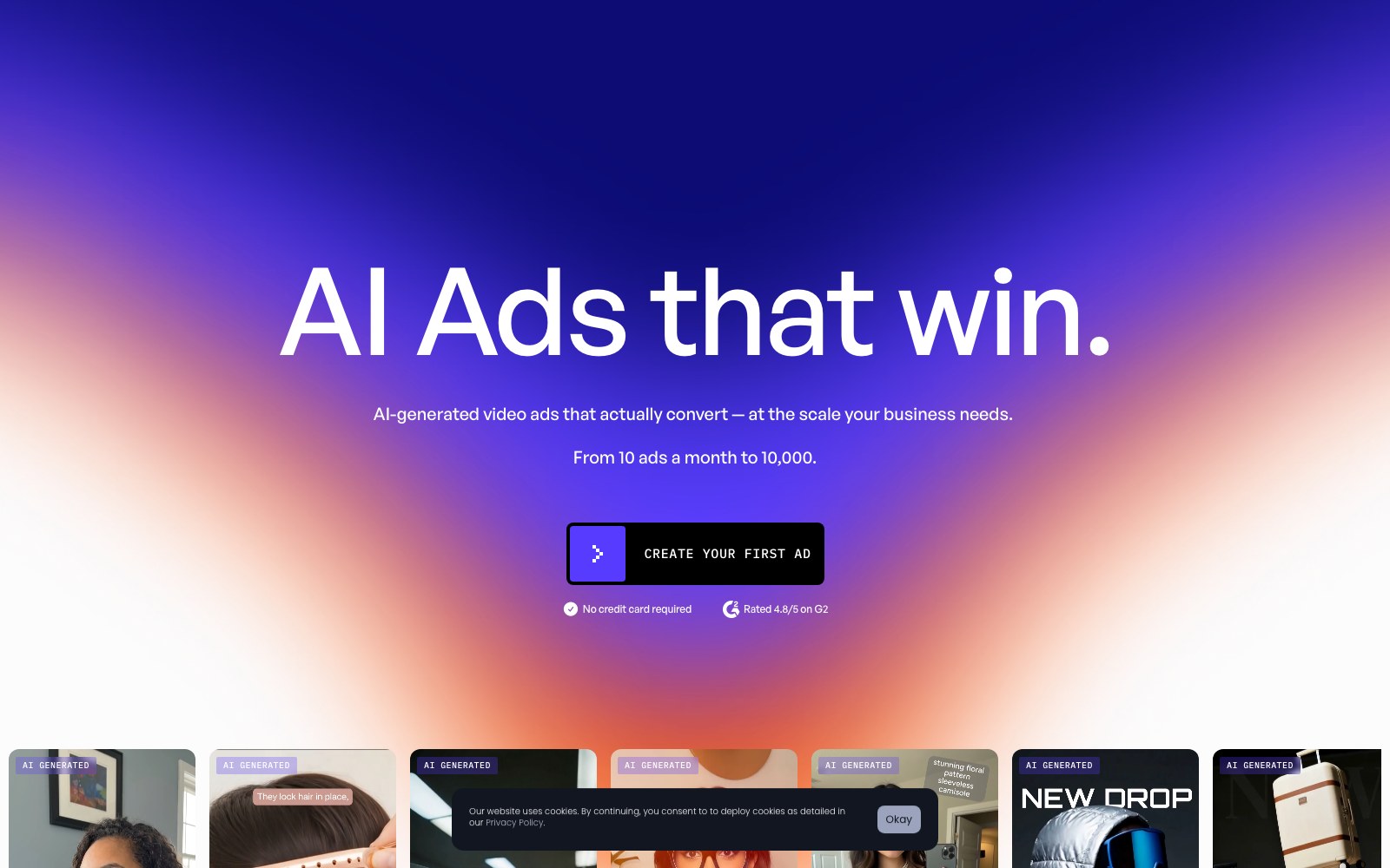 AI Media Buyer By Creatify homepage screenshot