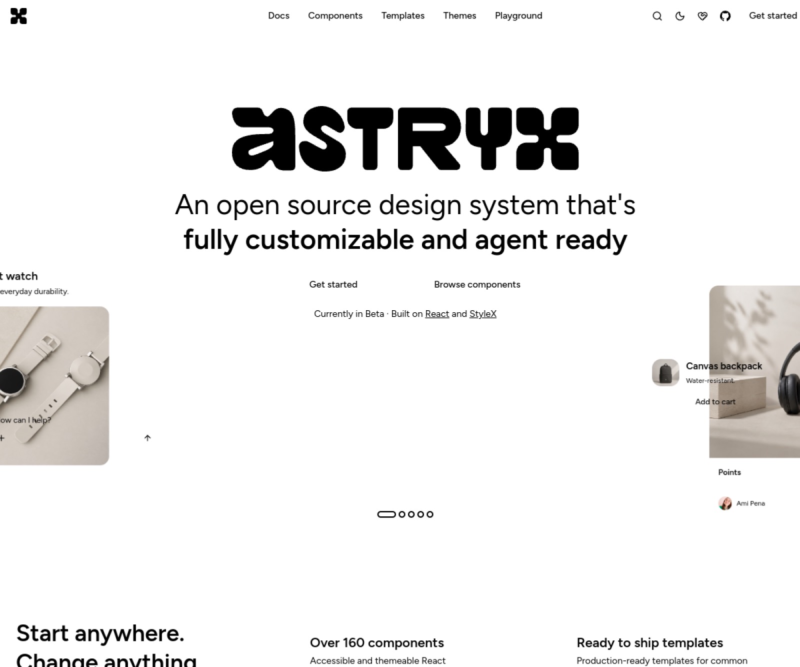 Astryx homepage screenshot