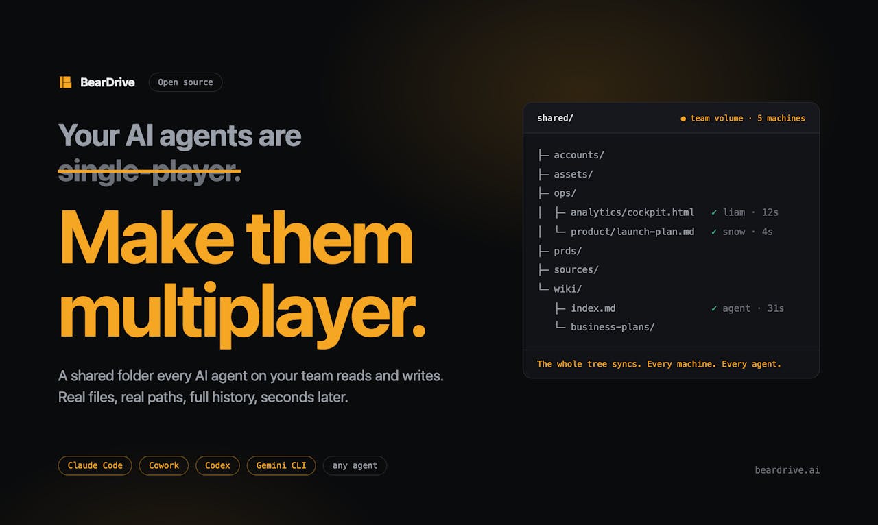 BearDrive homepage screenshot