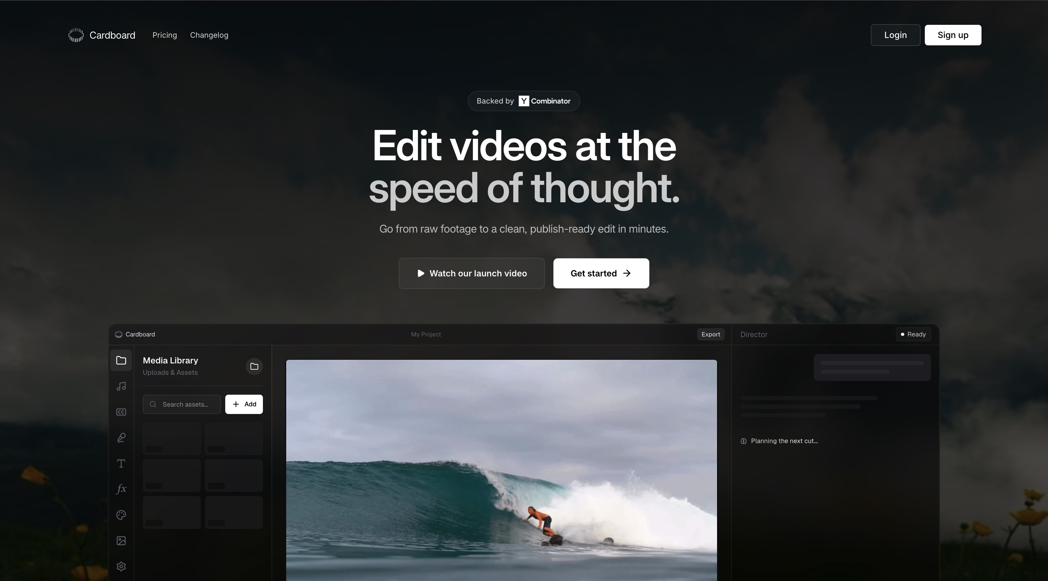 Cardboard homepage screenshot