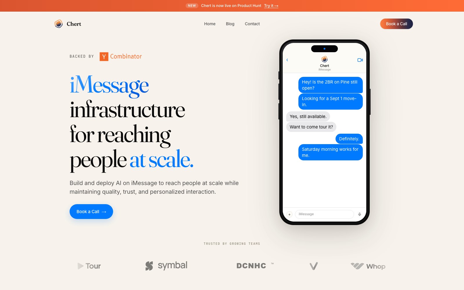 Chert homepage screenshot
