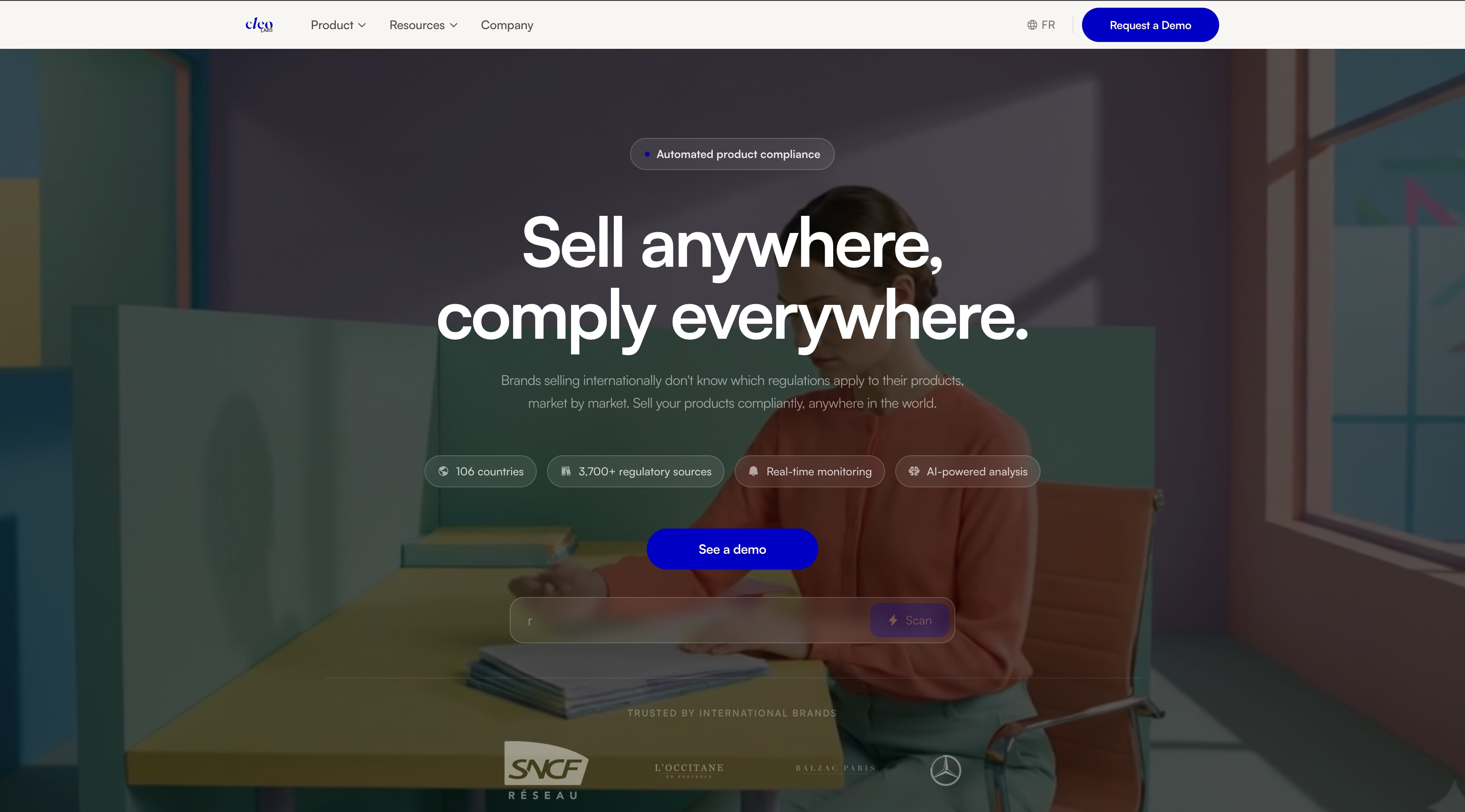 Cleo Comply homepage screenshot