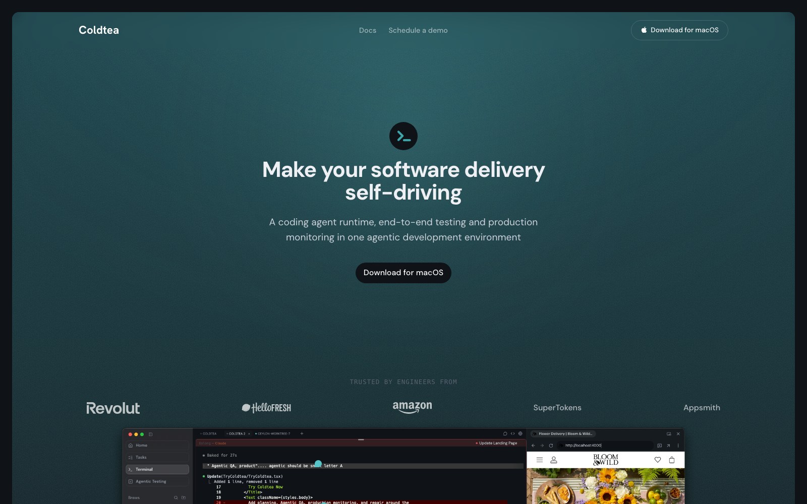 Coldtea.ai homepage screenshot