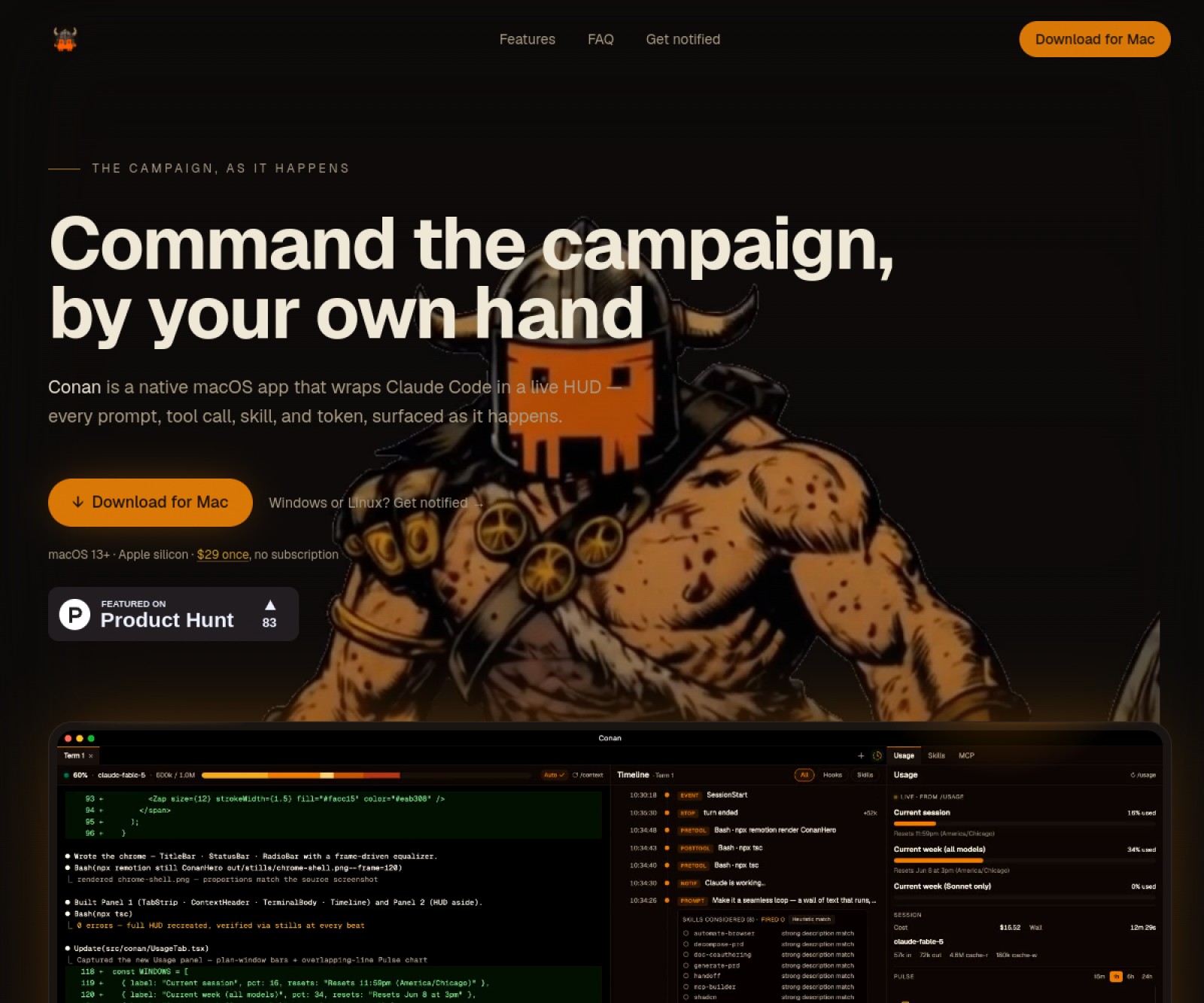Conan homepage screenshot