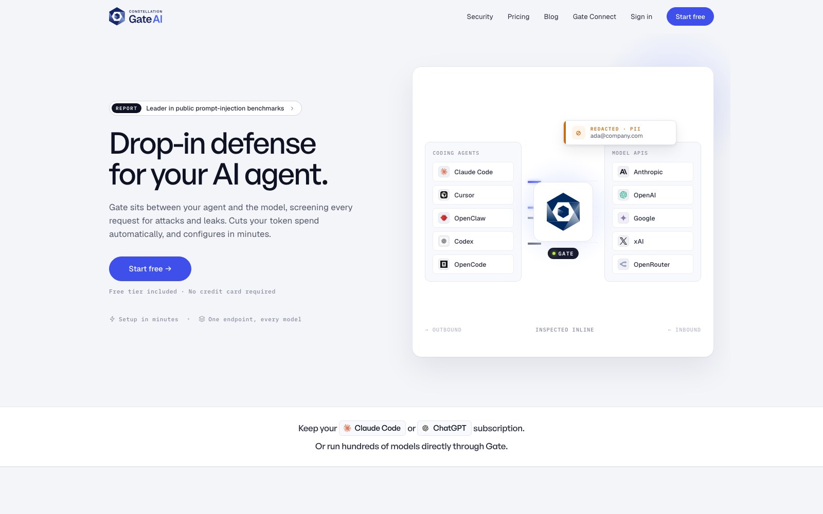 Constellation Gate AI homepage screenshot