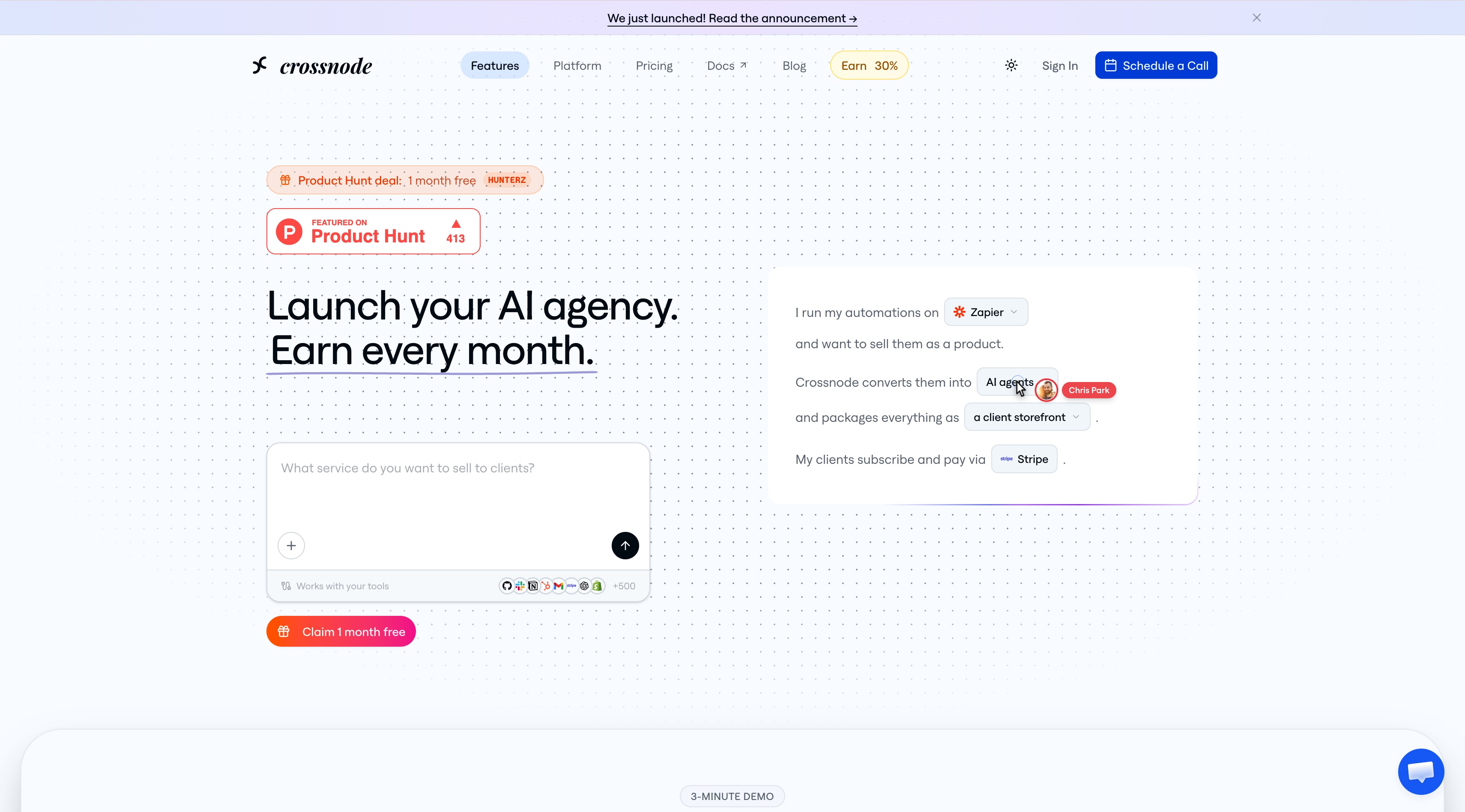 Crossnode homepage screenshot