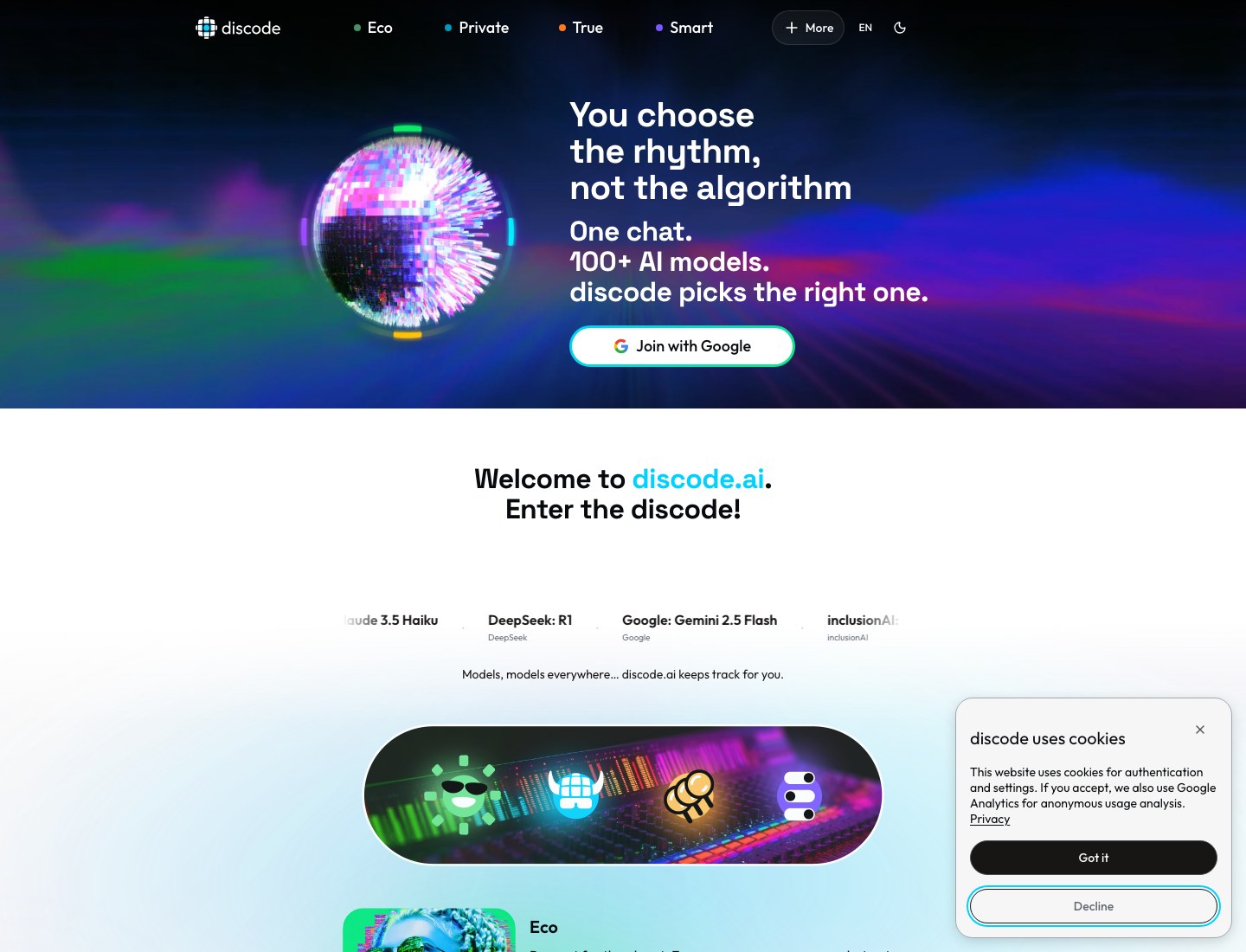 discode.ai homepage screenshot
