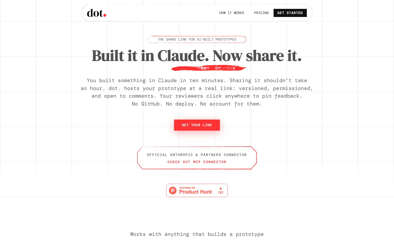 dot. homepage screenshot