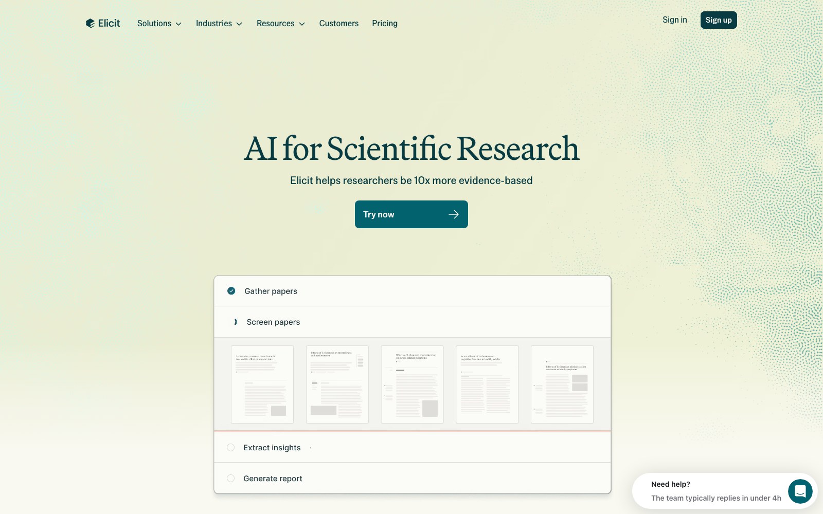Elicit homepage screenshot