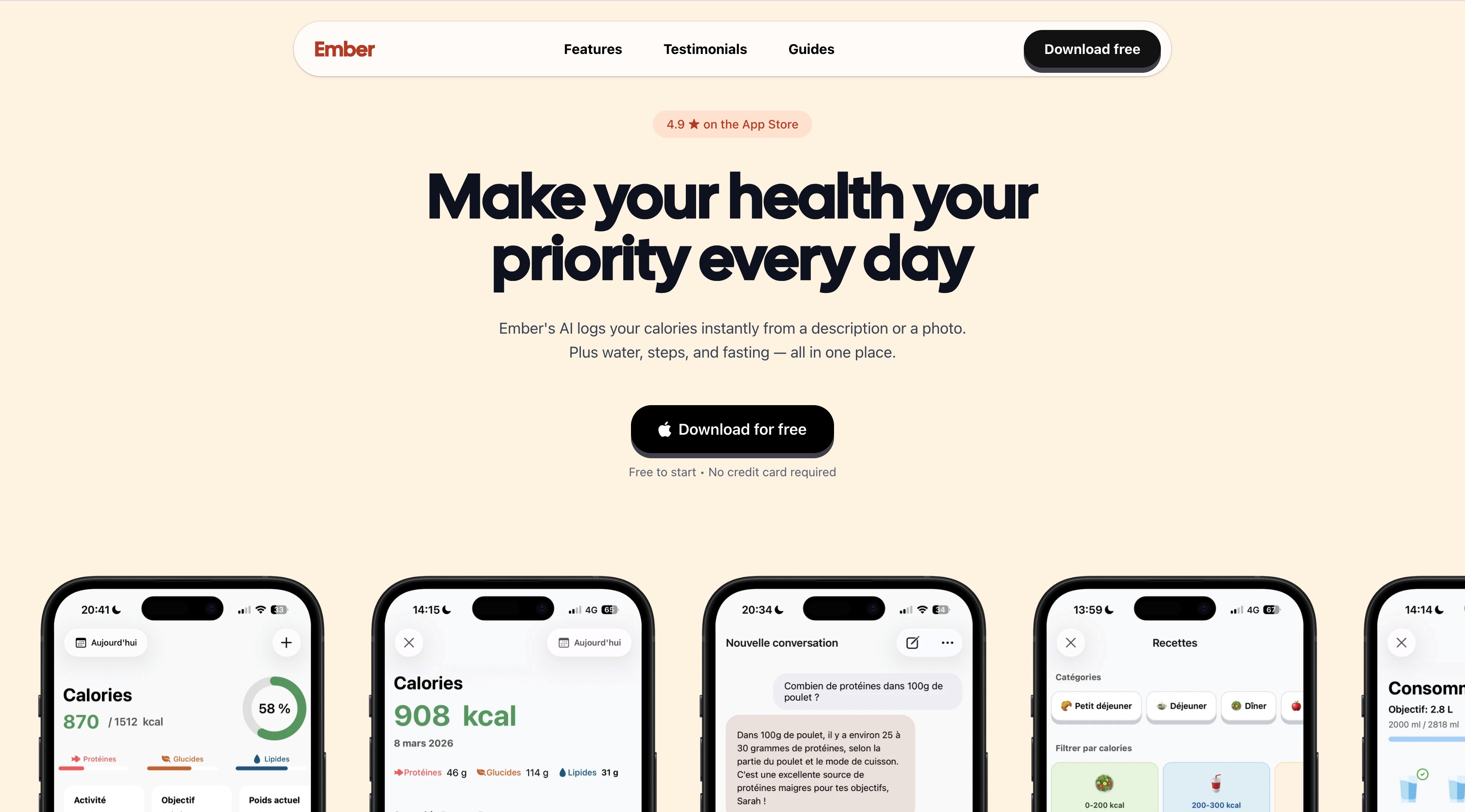 Ember homepage screenshot