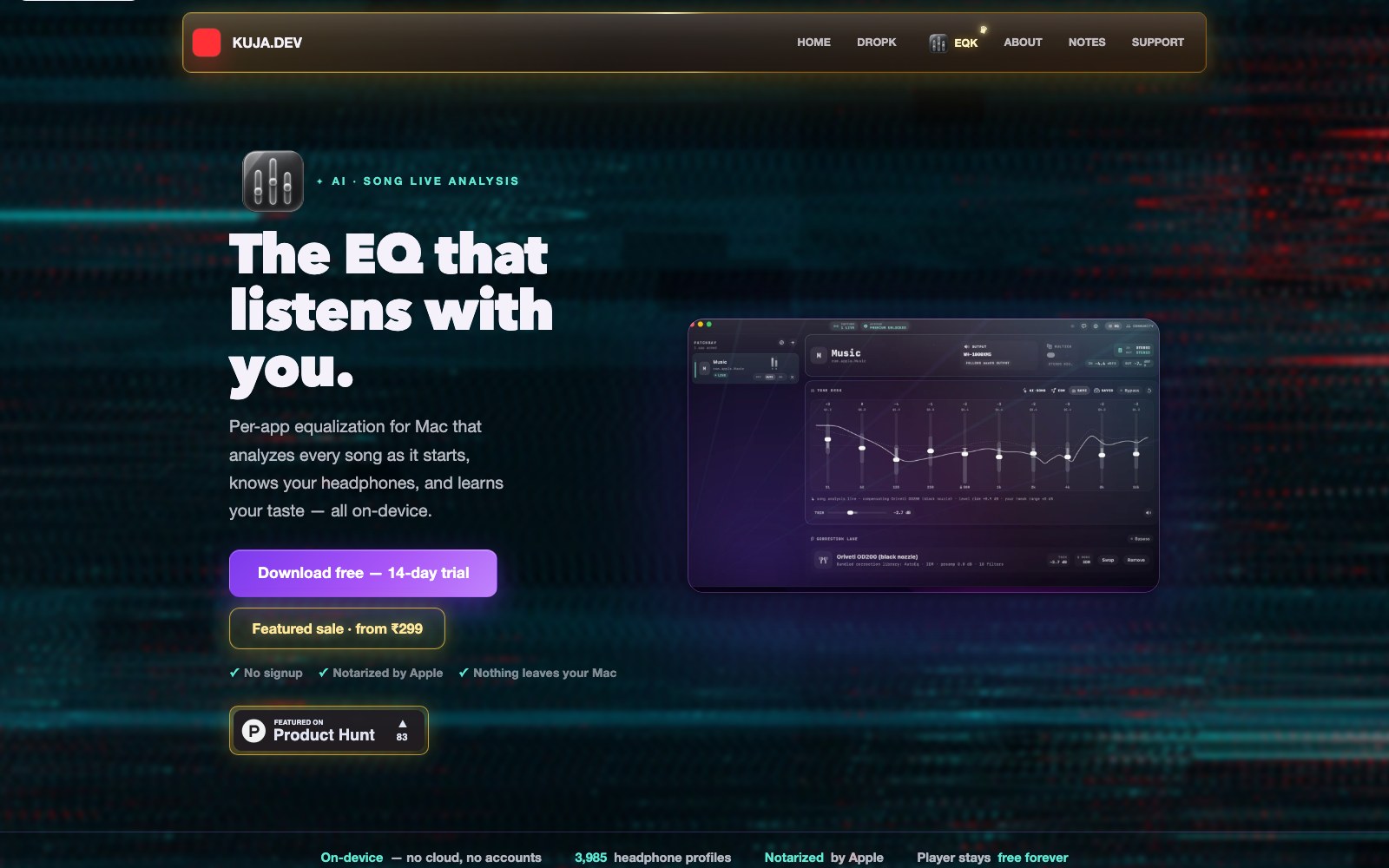 EQK 3.0 homepage screenshot