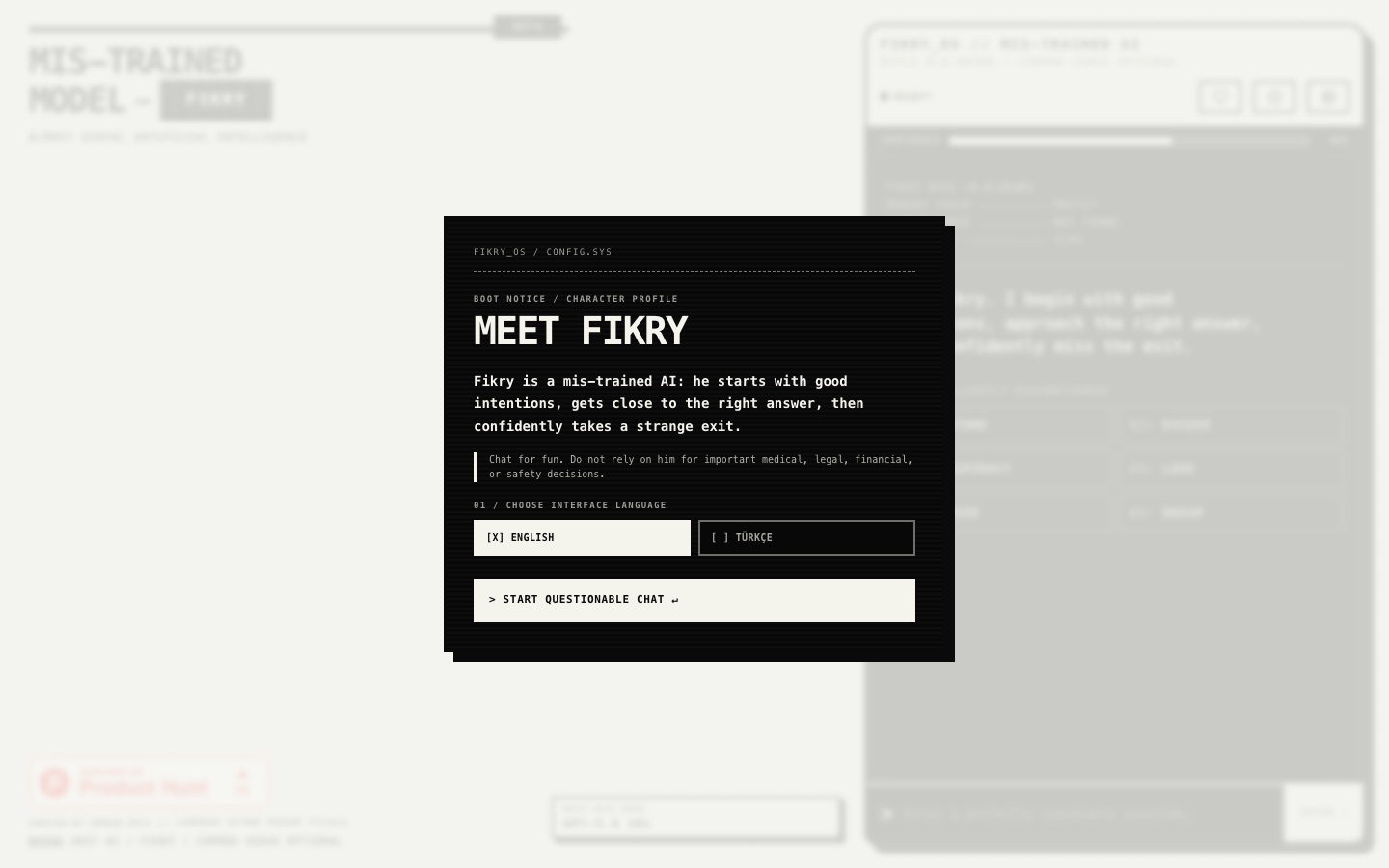 Fikry homepage screenshot