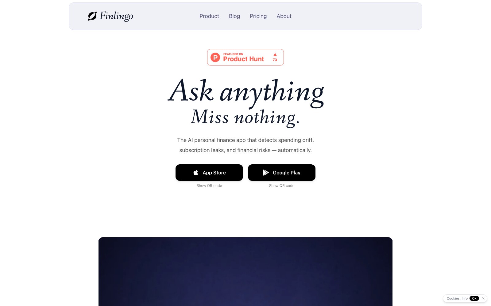 Finlingo homepage screenshot