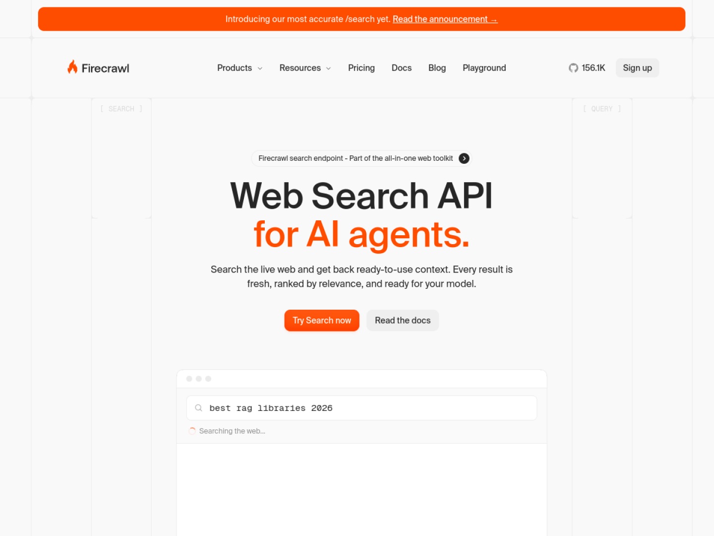 Firecrawl /search homepage screenshot