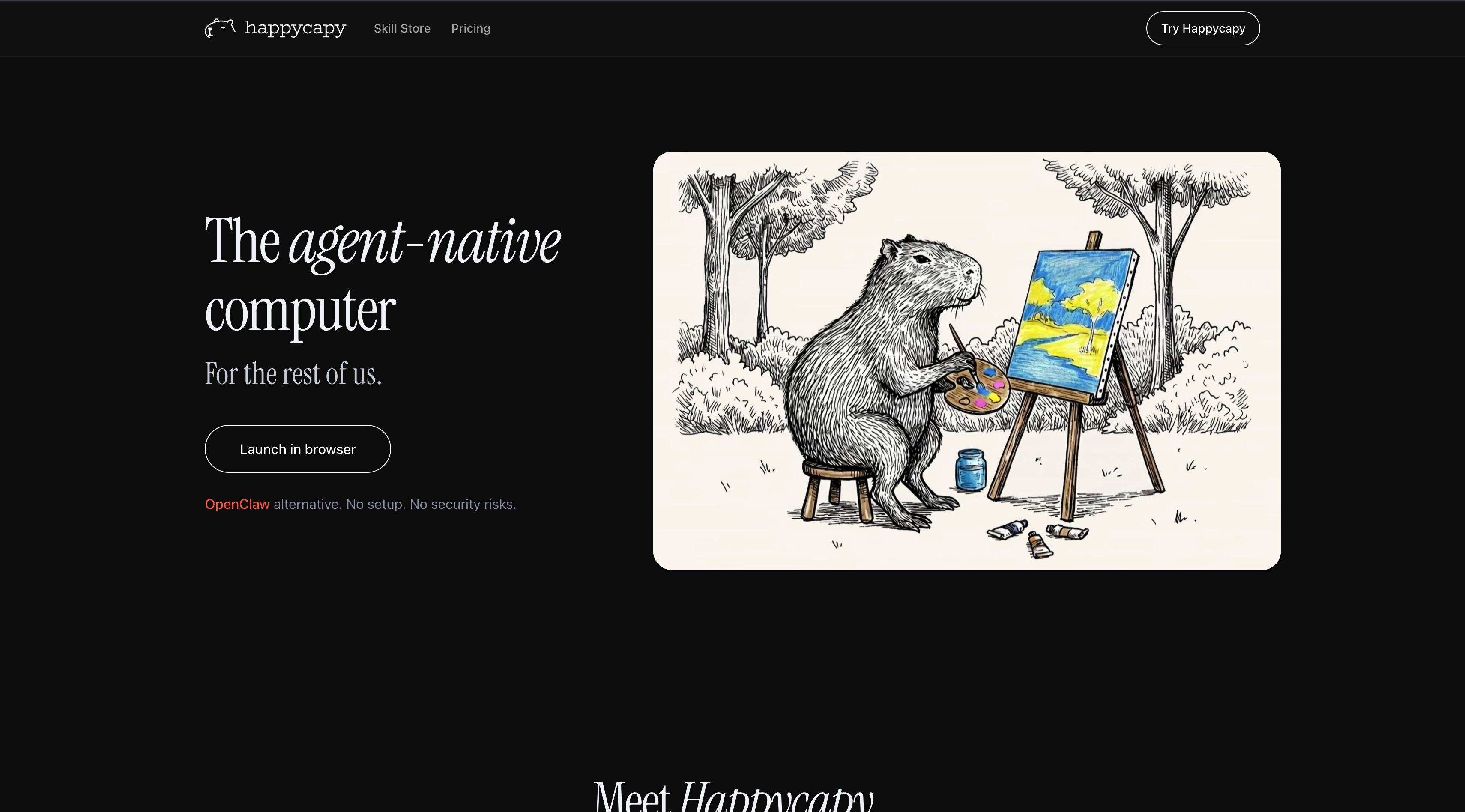 happycapy homepage screenshot