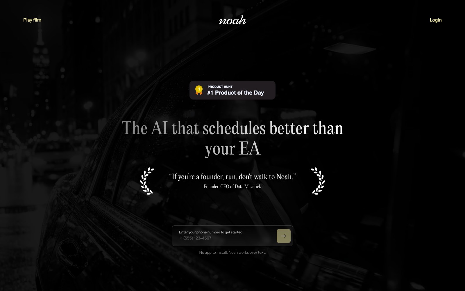 Hey Noah homepage screenshot