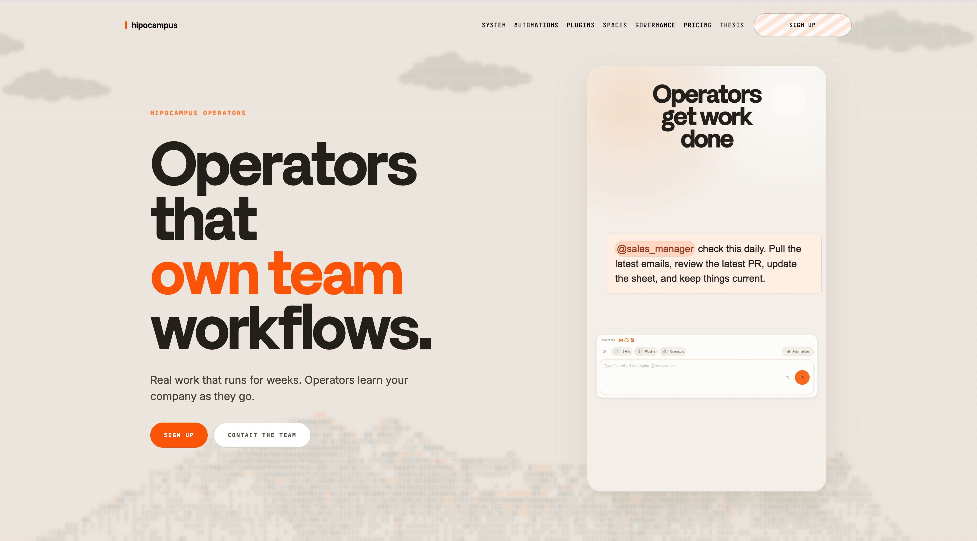 Hipocampus homepage screenshot