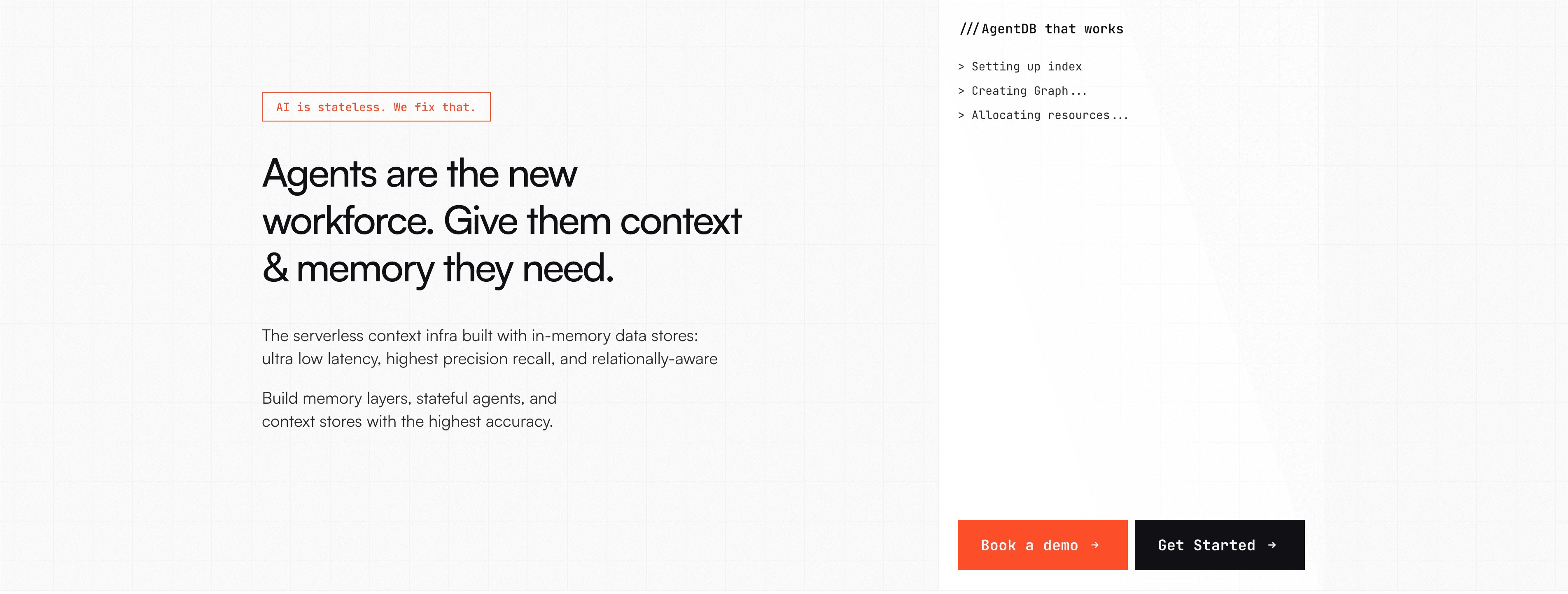 HydraDB homepage screenshot