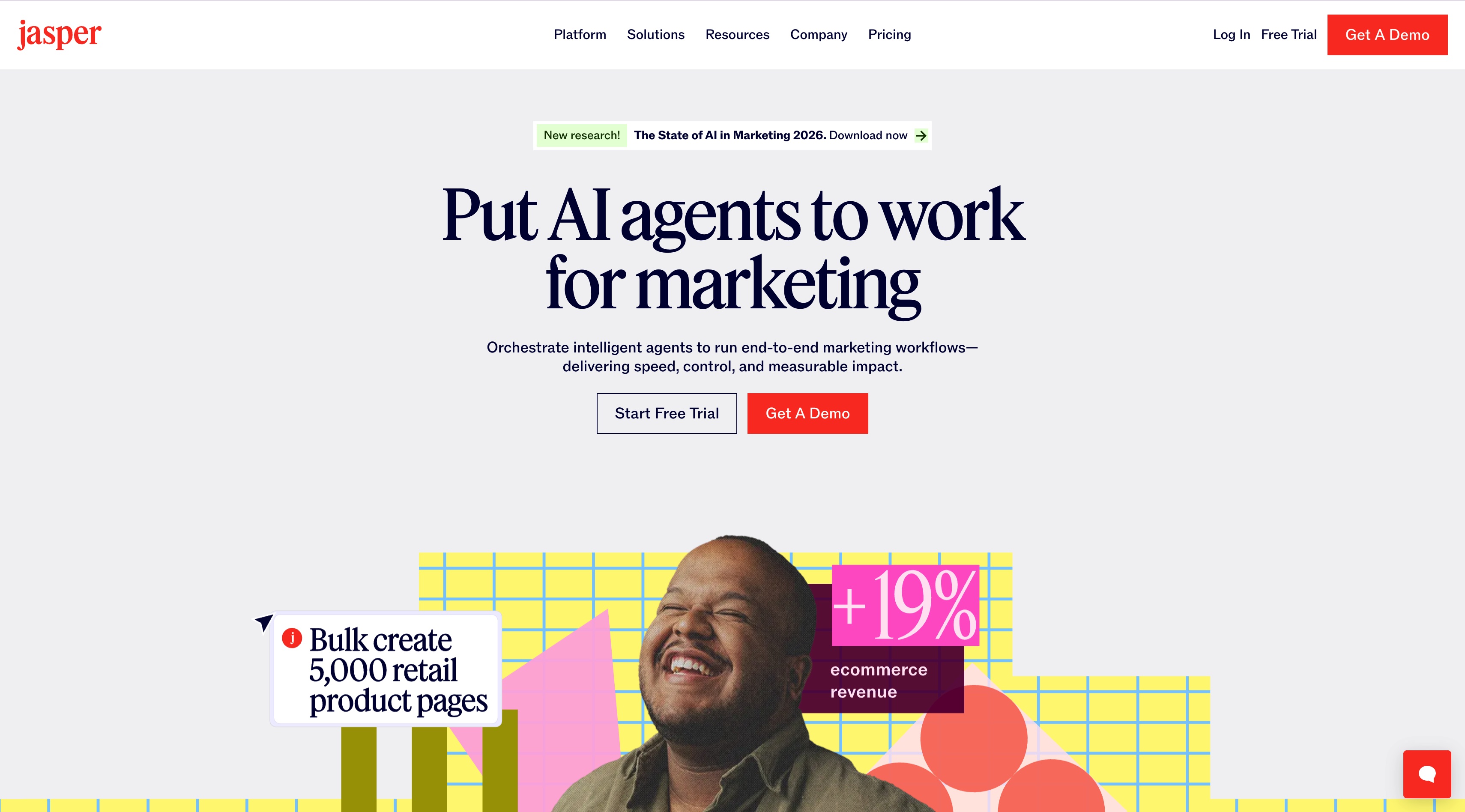 Jasper homepage screenshot
