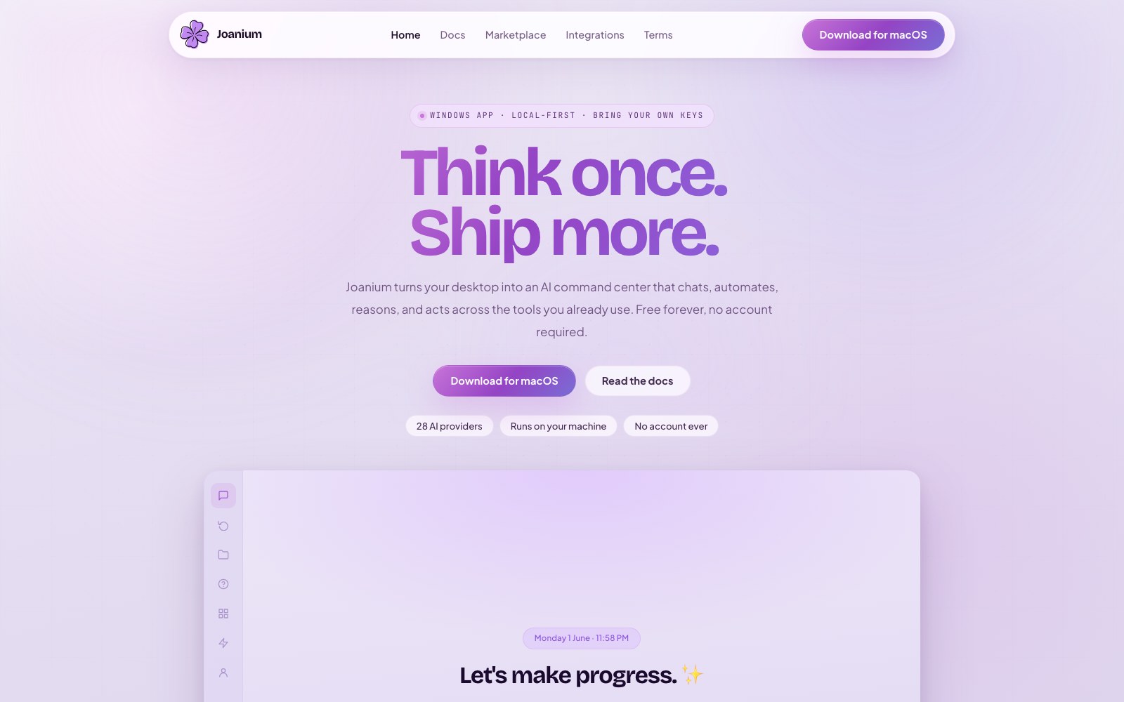 Joanium homepage screenshot