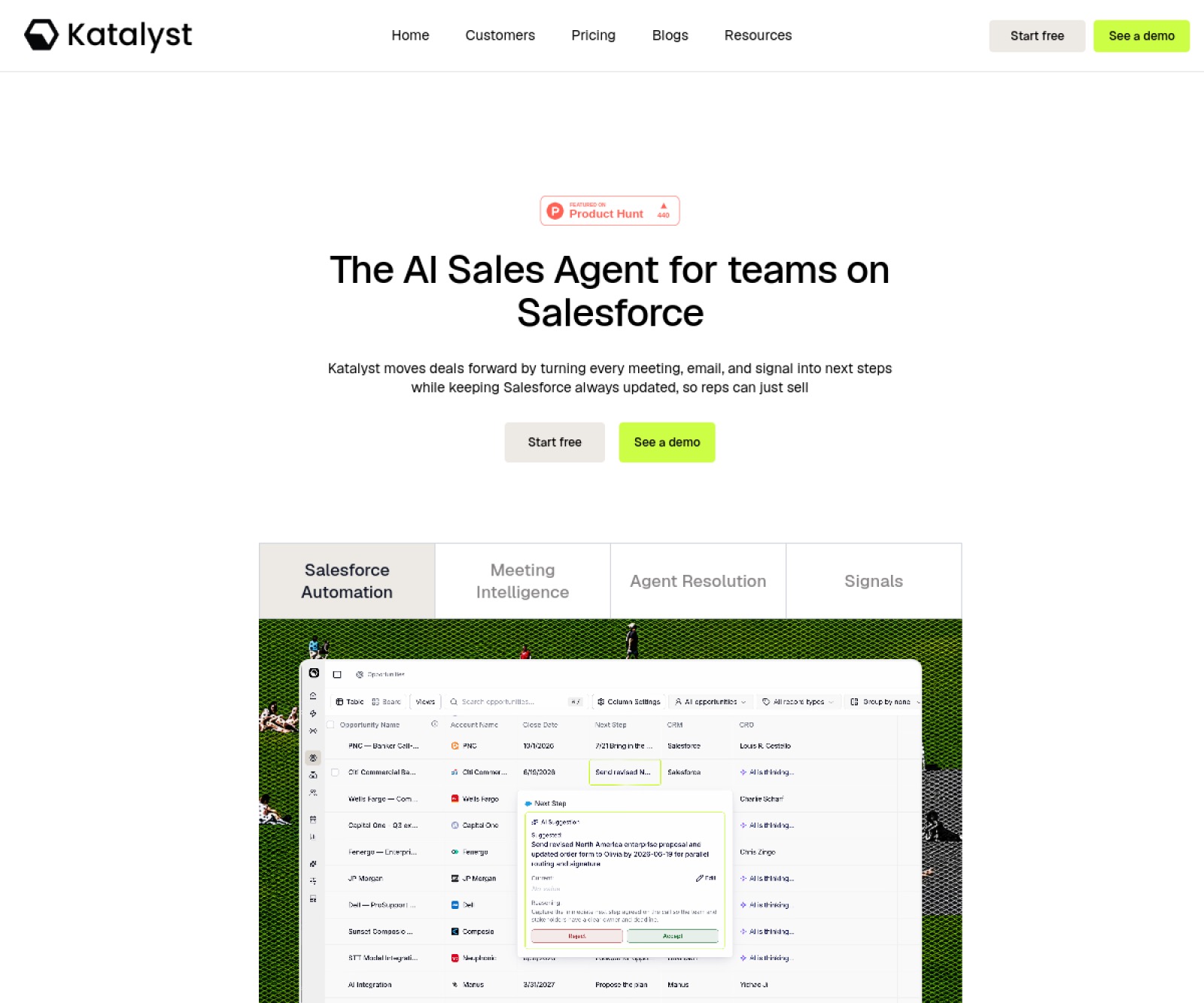Katalyst homepage screenshot