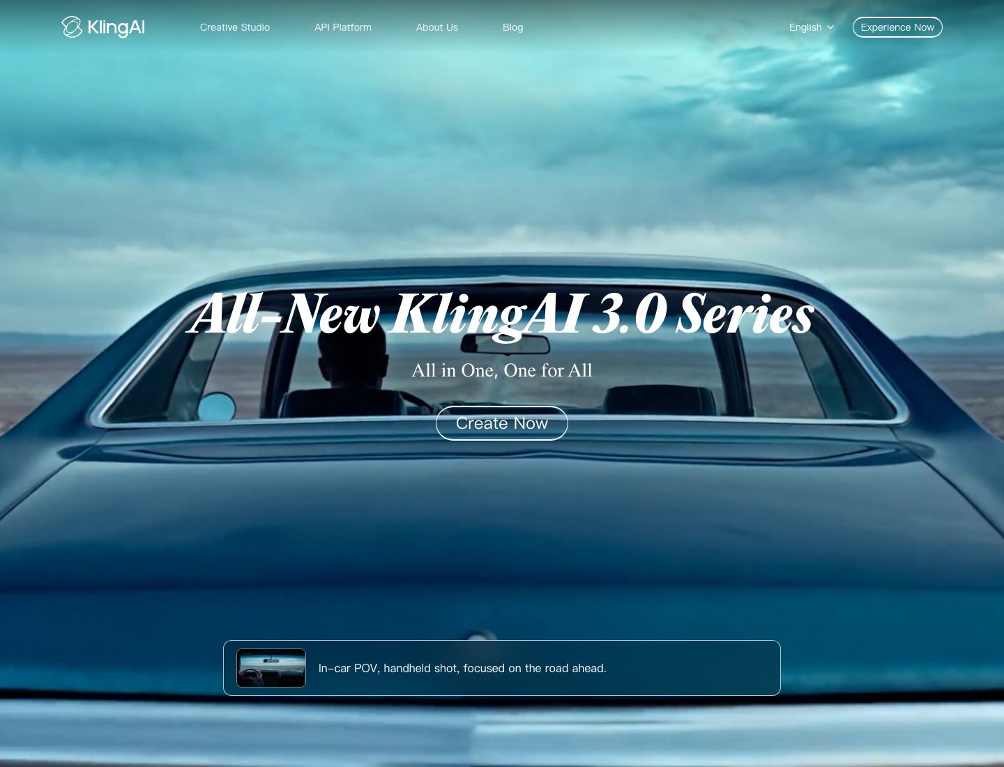 Kling homepage screenshot