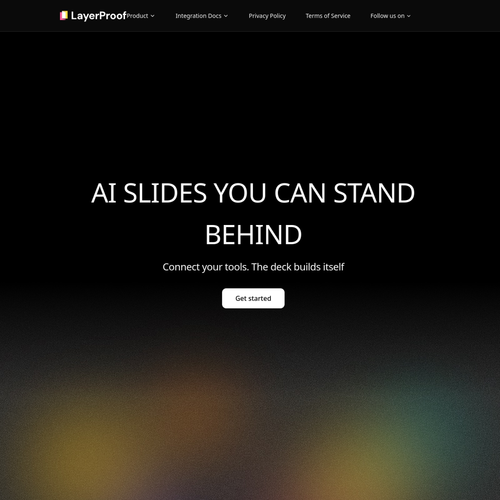 LayerProof homepage screenshot