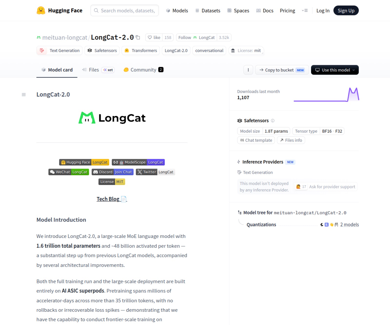 LongCat-2.0 homepage screenshot