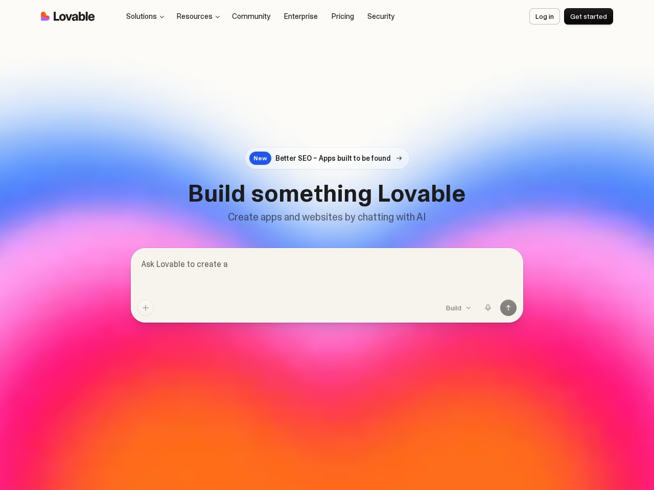 Lovable homepage screenshot