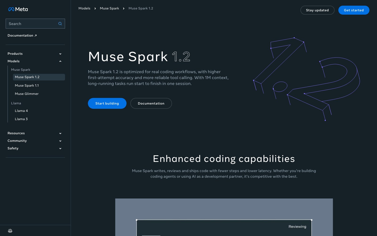 Muse Code homepage screenshot