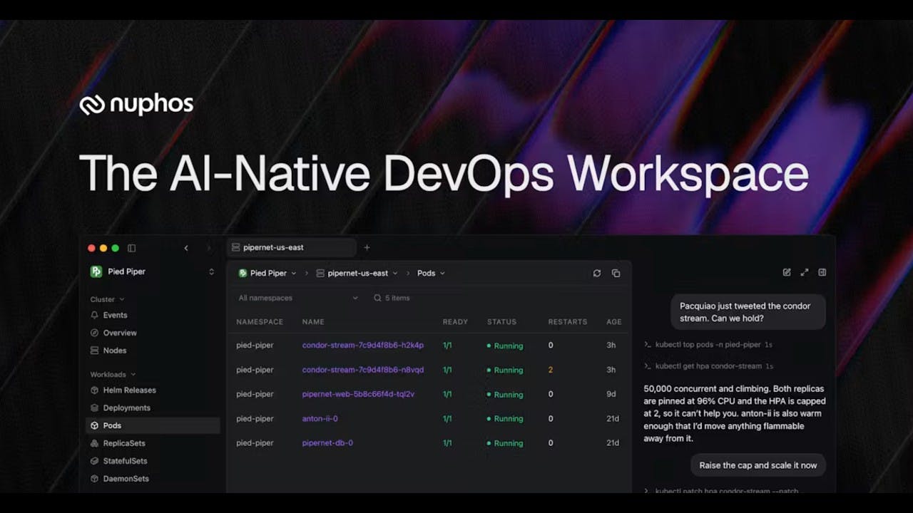 Nuphos homepage screenshot