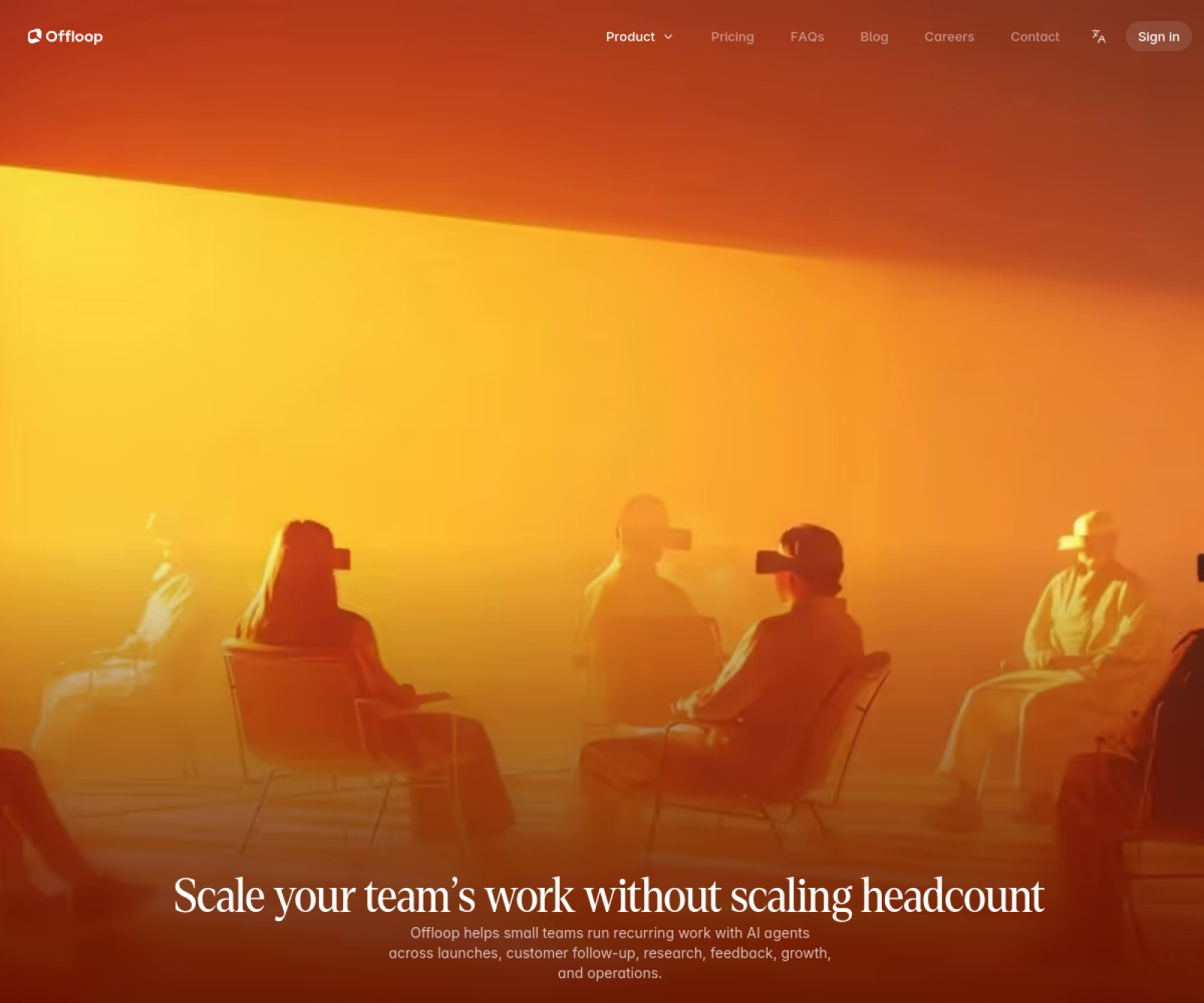 Offloop homepage screenshot