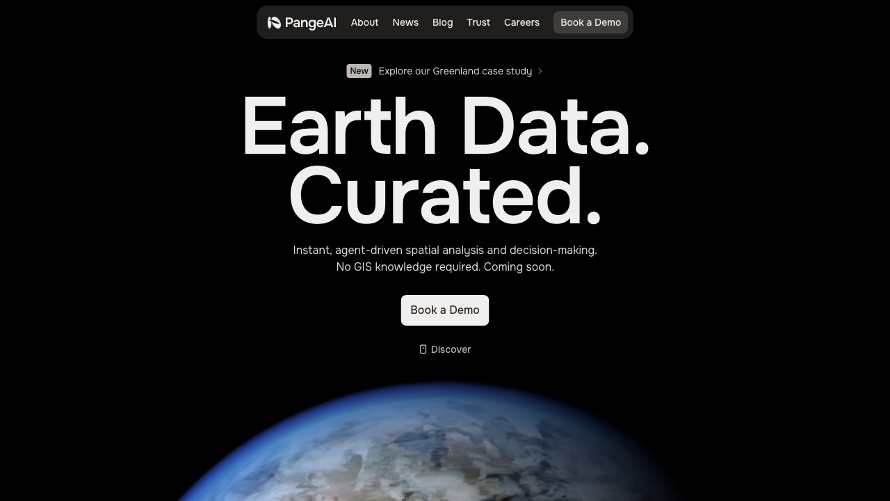 PangeAI homepage screenshot