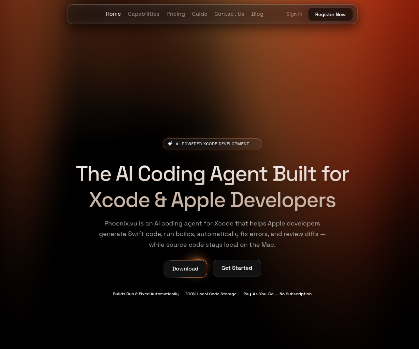 Phoenix homepage screenshot