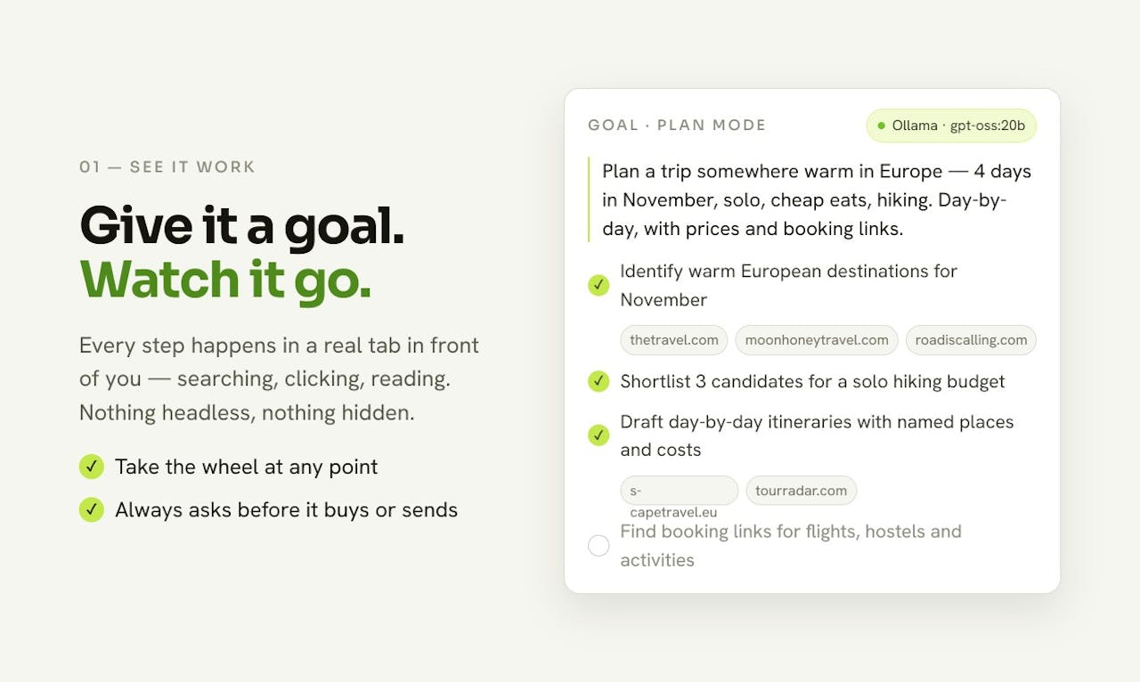 Pickle Browser homepage screenshot
