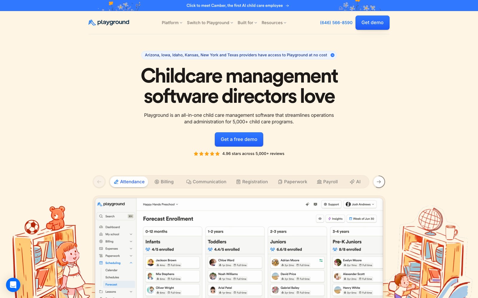 Playground homepage screenshot