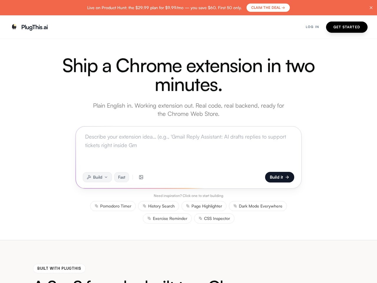 PlugThis homepage screenshot