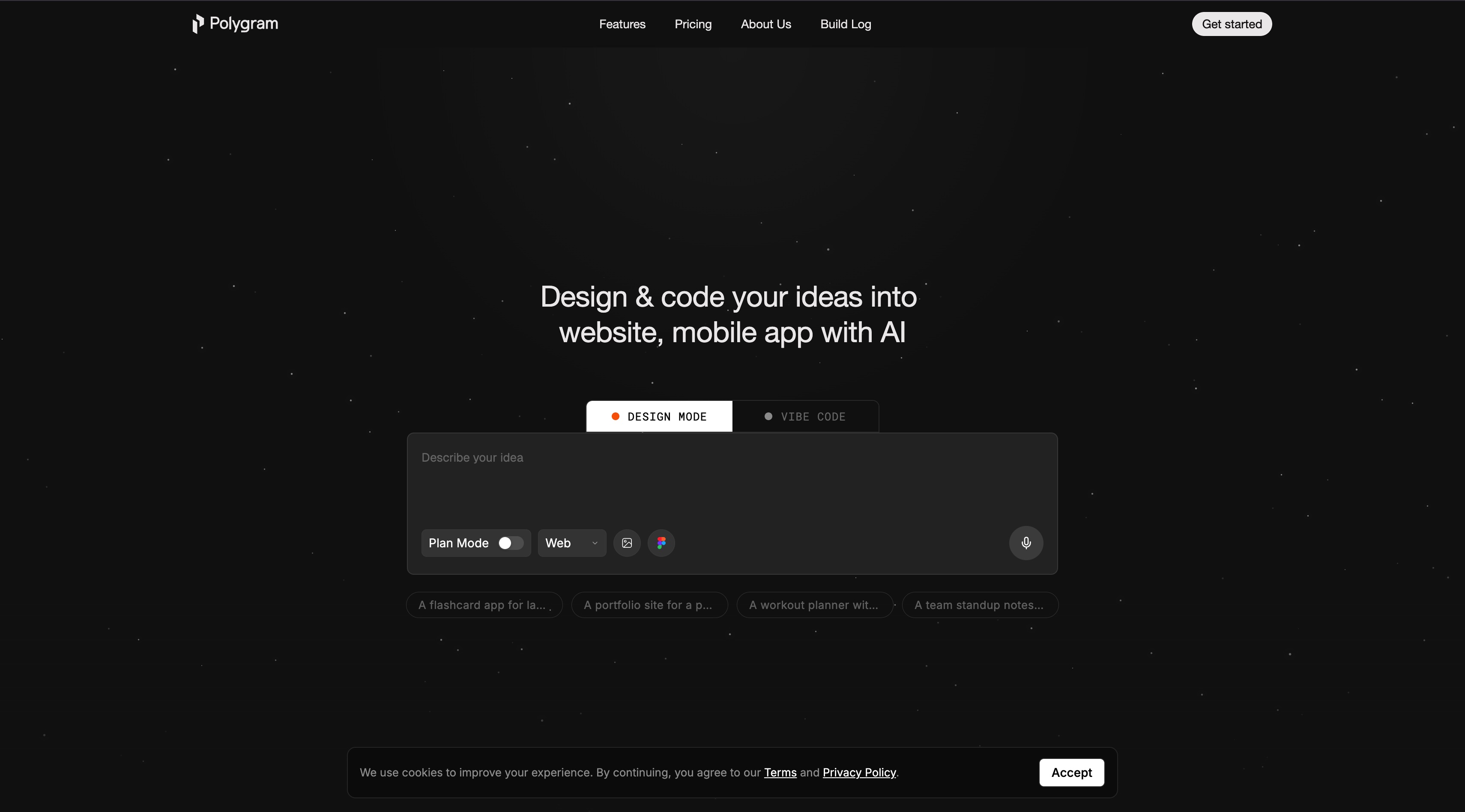 Polygram homepage screenshot