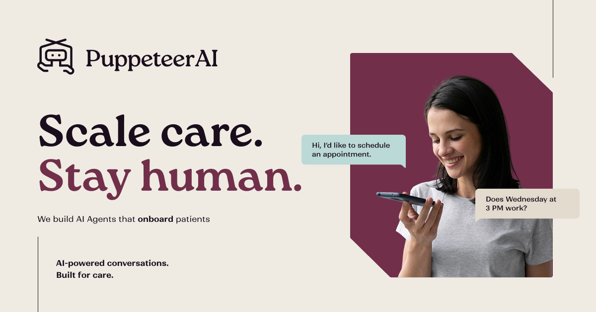 Puppeteer AI Intake Agent homepage screenshot