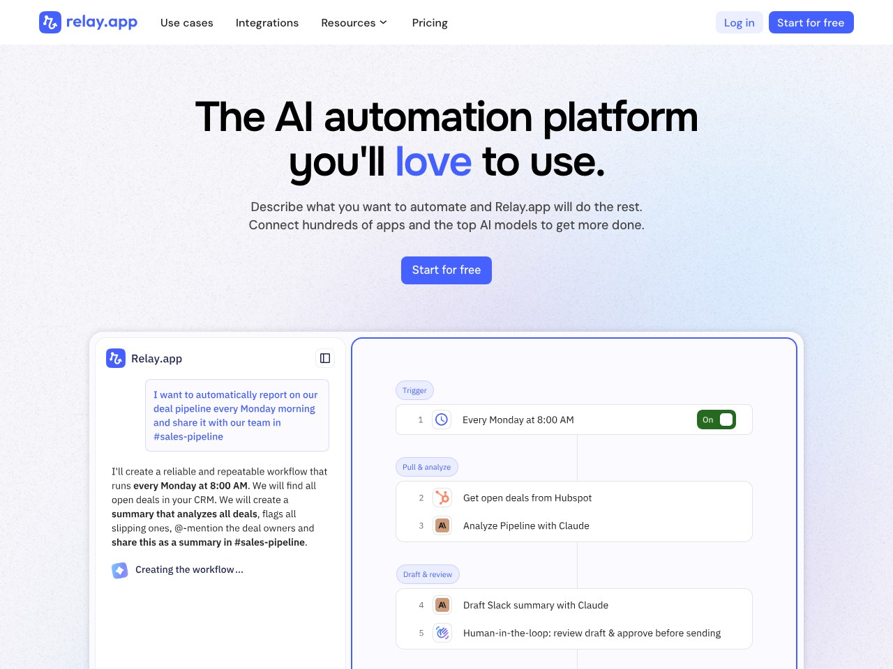 Relay 2.0 homepage screenshot