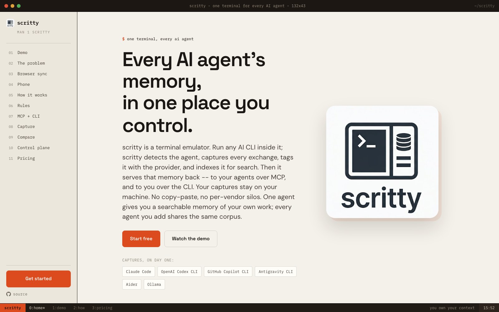 scritty homepage screenshot