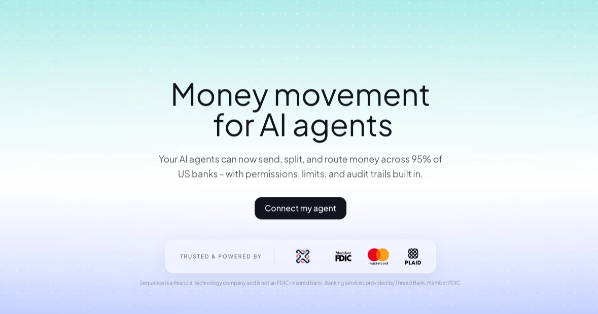 Sequence Agentic homepage screenshot