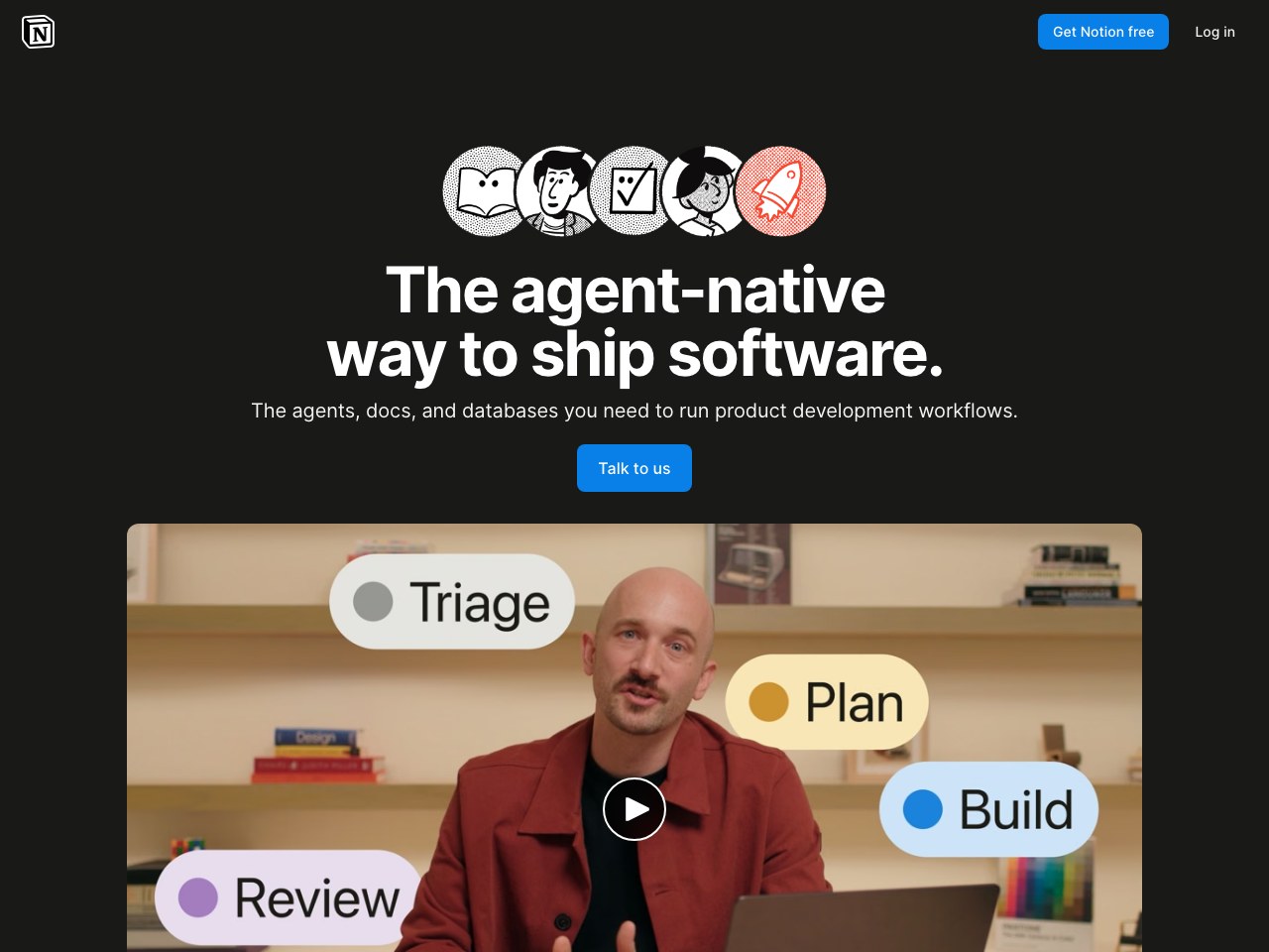 Ship OS by Notion homepage screenshot
