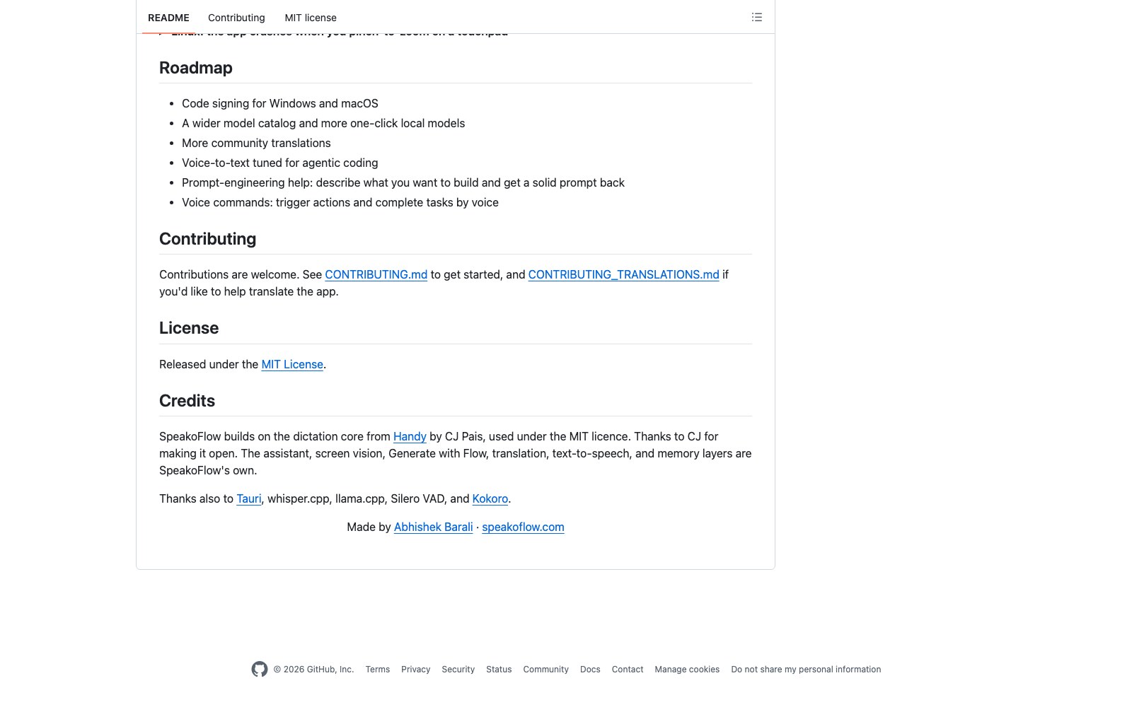 SpeakoFlow homepage screenshot
