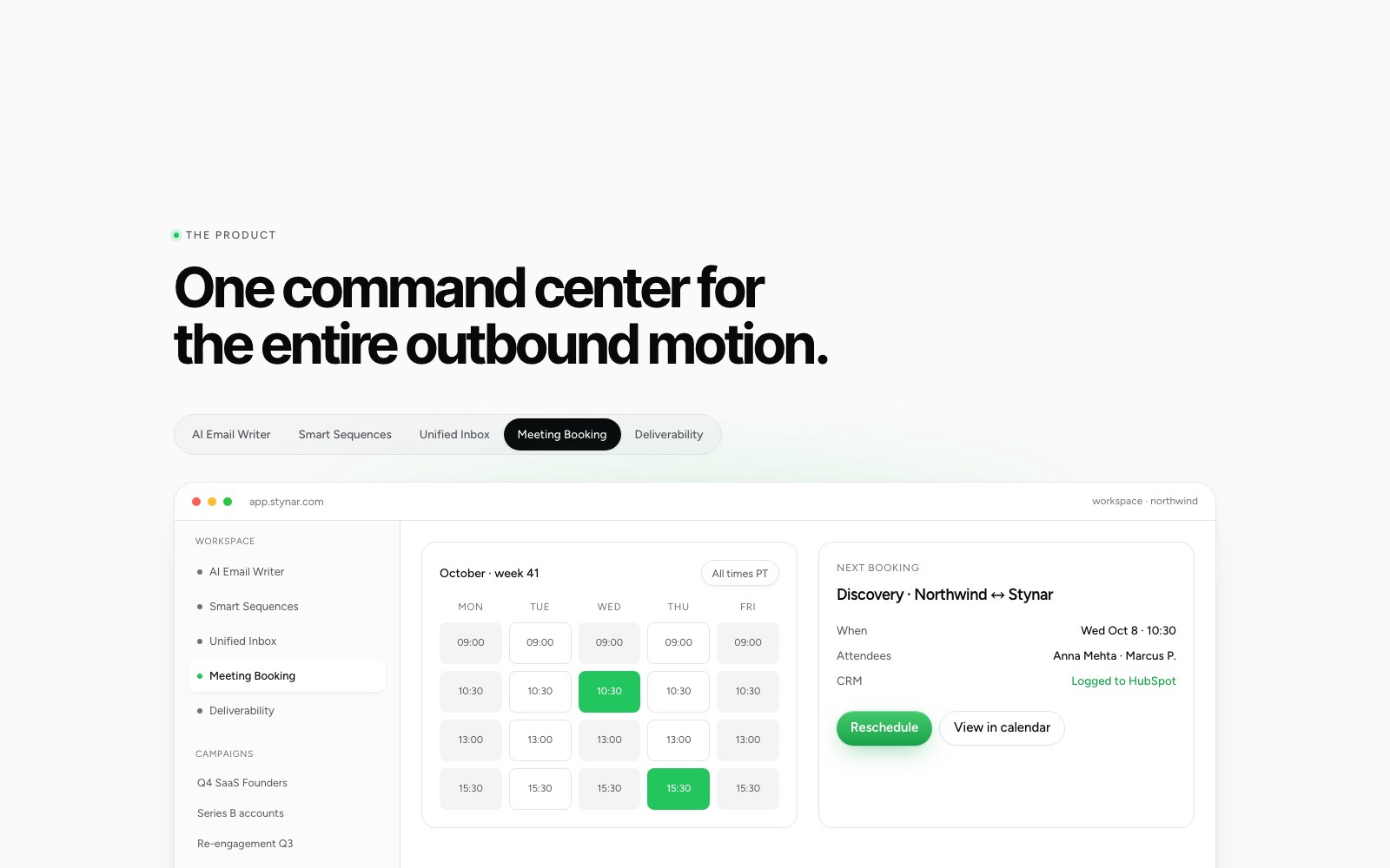 Stynar homepage screenshot