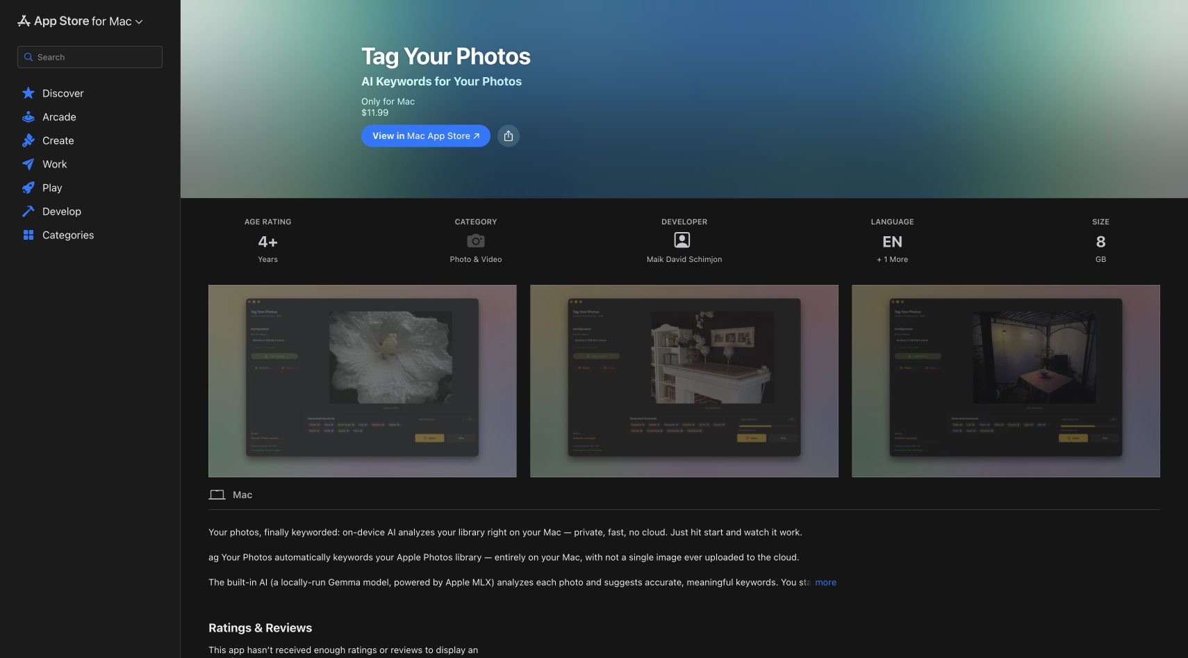 Tag Your Photos homepage screenshot