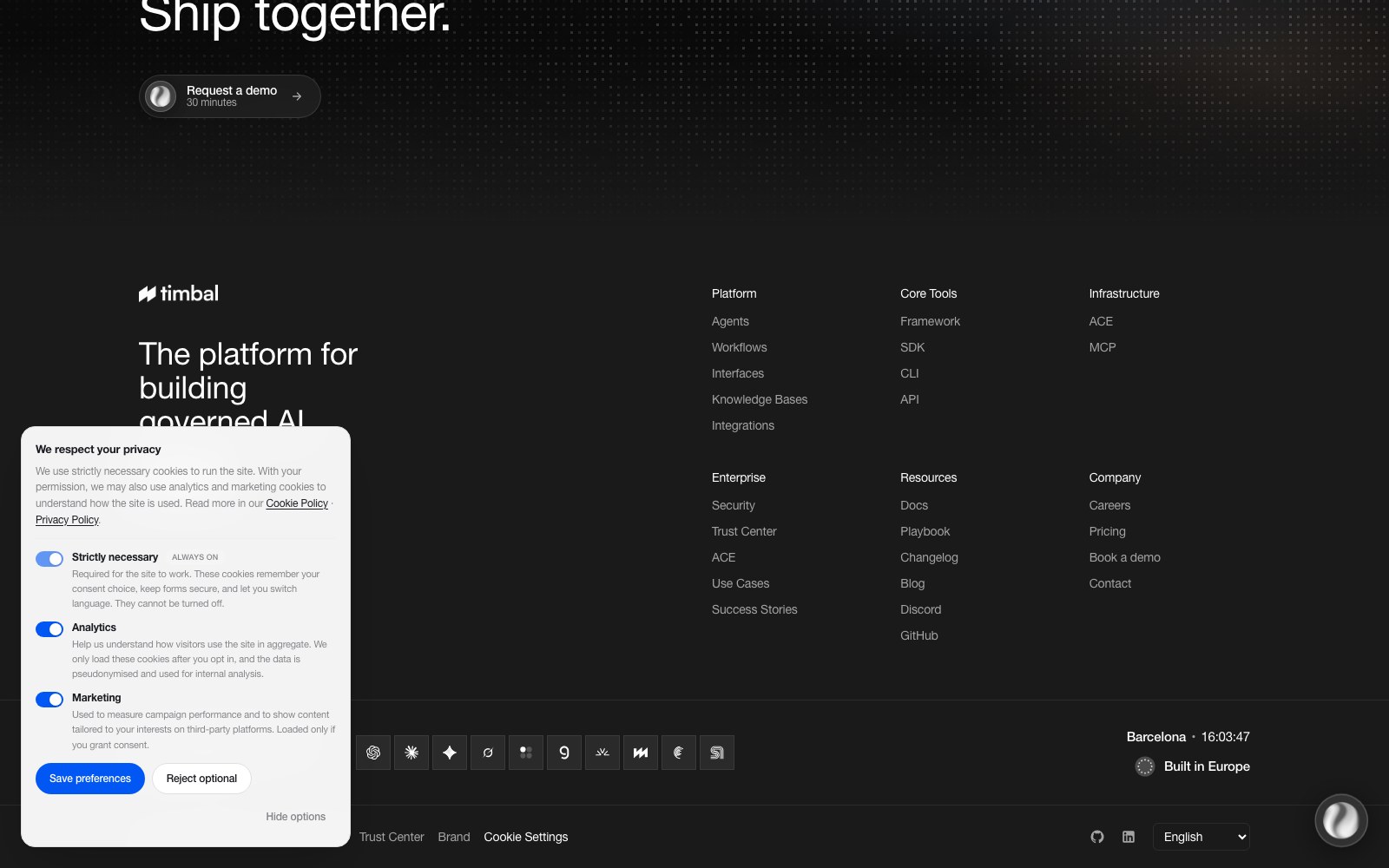 Timbal AI homepage screenshot