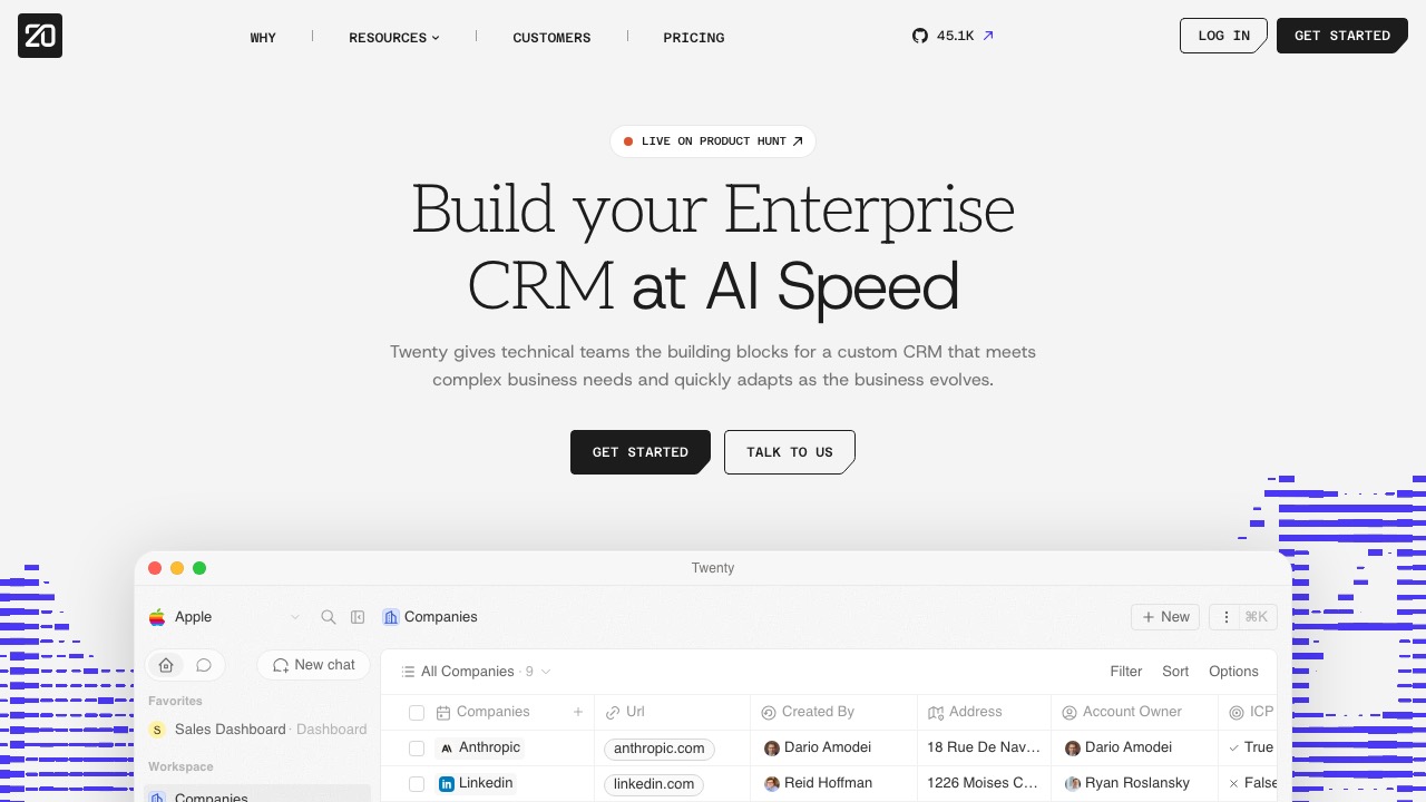 Twenty homepage screenshot